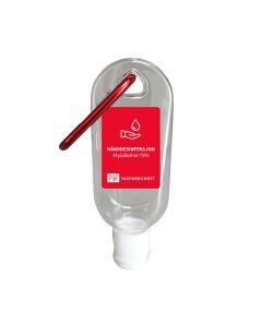 Hånddesinfeksjon med karabinkrok - 30 ml - pakke á 25 stk