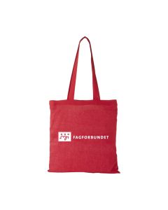 Handlenett i bomull - rød - pakke á 10 stk