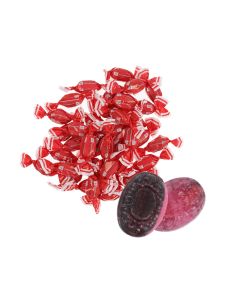 Pulverfylt bringebær- og lakrisdrops - 2 kg