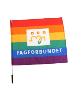 Pride flagg på teleskopstang