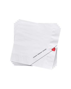 Servietter - hvite - pakke á 100 stk