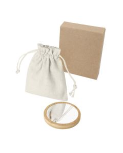 Lustre bambusspeil - Naturhvit