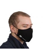 Munnbind 3-lags med nesebøyle - Sort - pakke á 10 stk